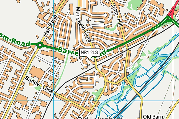 NR1 2LS map - OS VectorMap District (Ordnance Survey)