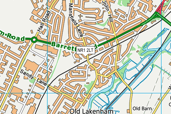 NR1 2LT map - OS VectorMap District (Ordnance Survey)