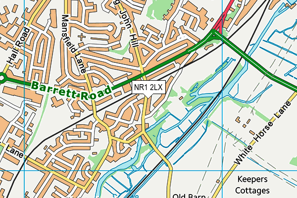 NR1 2LX map - OS VectorMap District (Ordnance Survey)
