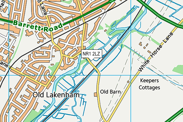 NR1 2LZ map - OS VectorMap District (Ordnance Survey)