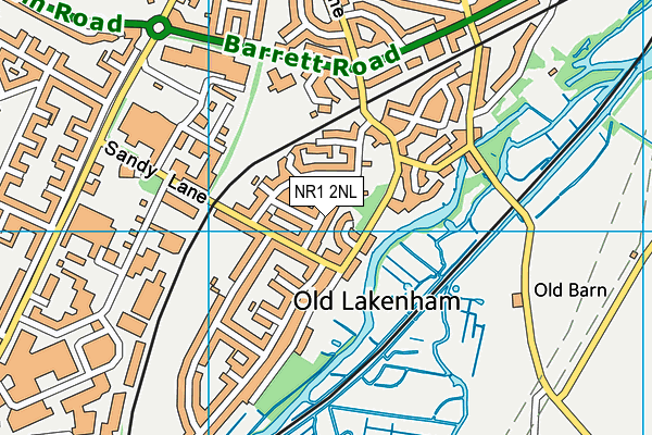 NR1 2NL map - OS VectorMap District (Ordnance Survey)
