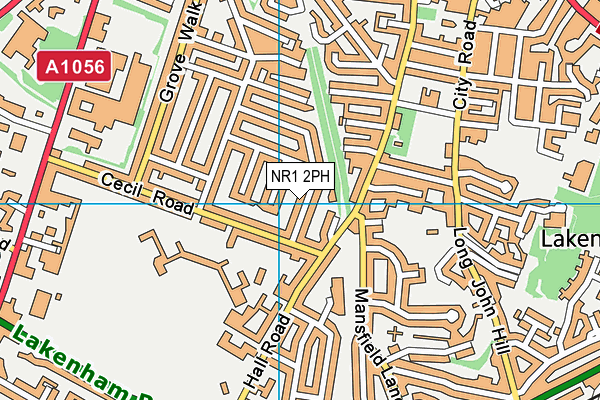NR1 2PH map - OS VectorMap District (Ordnance Survey)