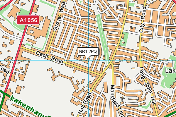 NR1 2PQ map - OS VectorMap District (Ordnance Survey)