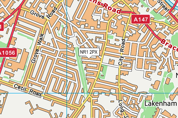 NR1 2PX map - OS VectorMap District (Ordnance Survey)