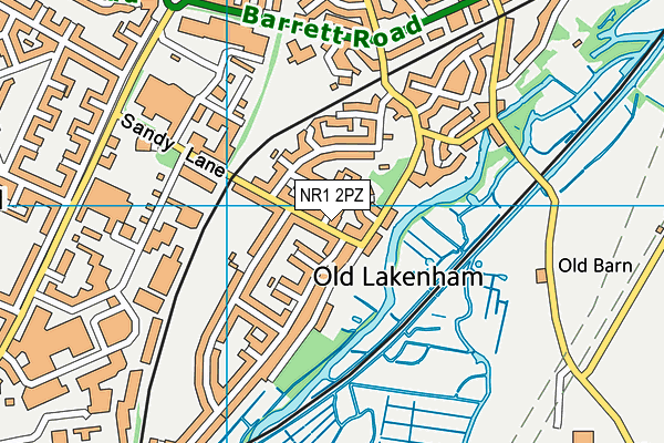 NR1 2PZ map - OS VectorMap District (Ordnance Survey)