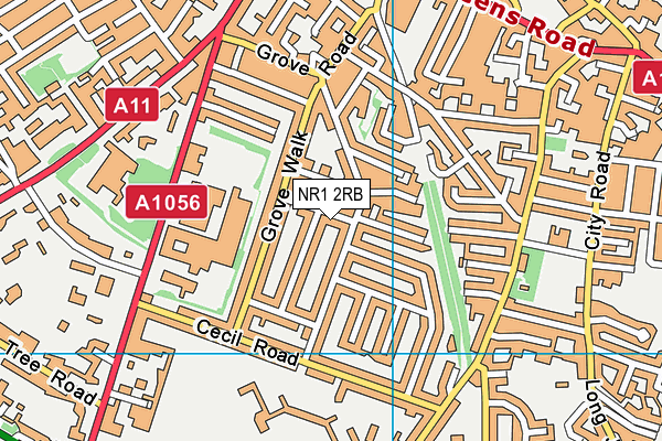 NR1 2RB map - OS VectorMap District (Ordnance Survey)