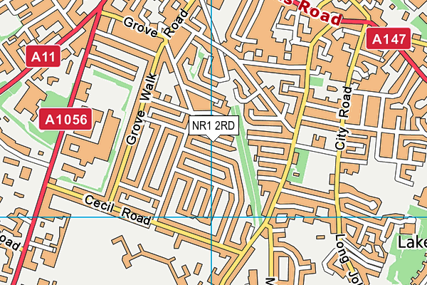 NR1 2RD map - OS VectorMap District (Ordnance Survey)