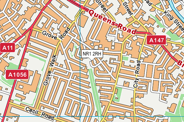 NR1 2RH map - OS VectorMap District (Ordnance Survey)