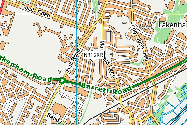 NR1 2RR map - OS VectorMap District (Ordnance Survey)