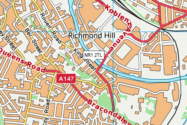 NR1 2TL map - OS VectorMap District (Ordnance Survey)