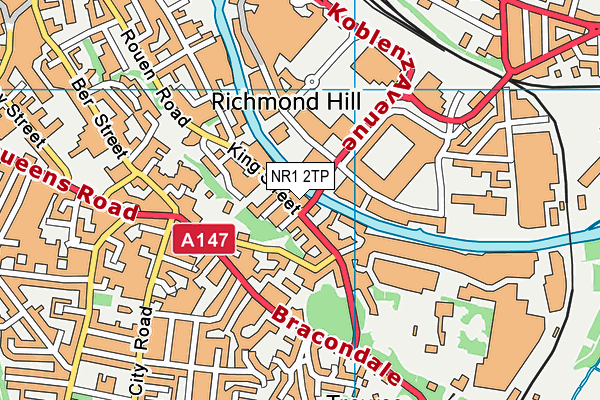 NR1 2TP map - OS VectorMap District (Ordnance Survey)