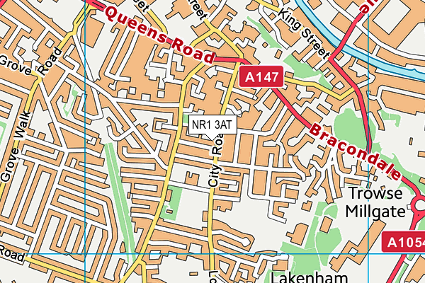 NR1 3AT map - OS VectorMap District (Ordnance Survey)