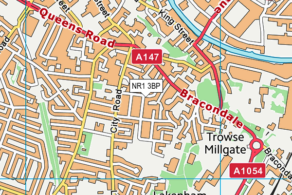 NR1 3BP map - OS VectorMap District (Ordnance Survey)