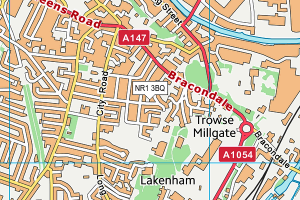 NR1 3BQ map - OS VectorMap District (Ordnance Survey)