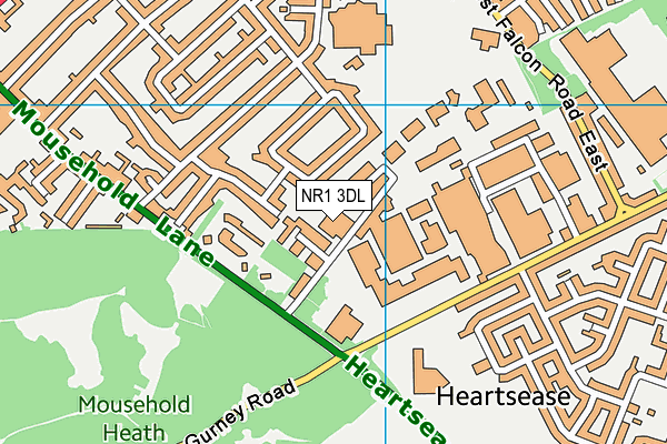 NR1 3DL map - OS VectorMap District (Ordnance Survey)