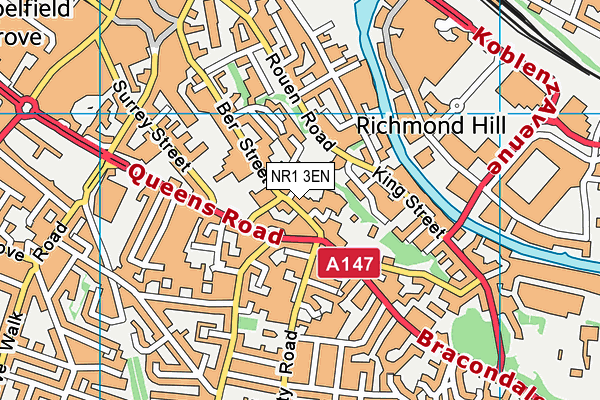 NR1 3EN map - OS VectorMap District (Ordnance Survey)