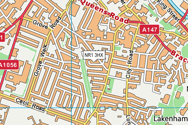 NR1 3HX map - OS VectorMap District (Ordnance Survey)