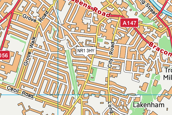 NR1 3HY map - OS VectorMap District (Ordnance Survey)