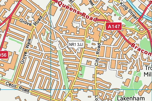 NR1 3JJ map - OS VectorMap District (Ordnance Survey)