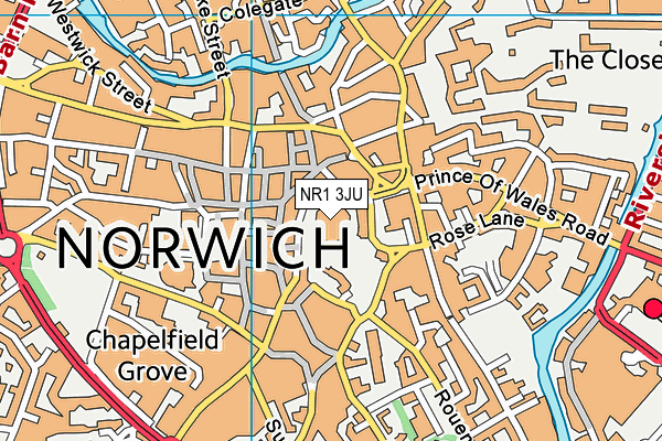 NR1 3JU map - OS VectorMap District (Ordnance Survey)