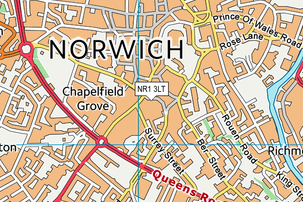 NR1 3LT map - OS VectorMap District (Ordnance Survey)