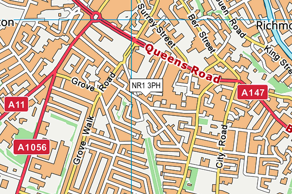 NR1 3PH map - OS VectorMap District (Ordnance Survey)