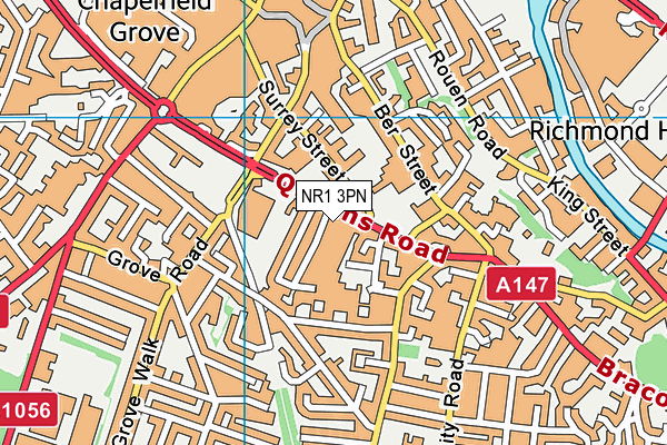 NR1 3PN map - OS VectorMap District (Ordnance Survey)