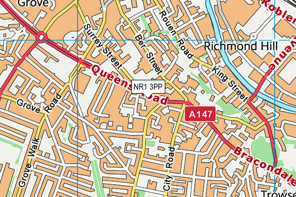 NR1 3PP map - OS VectorMap District (Ordnance Survey)