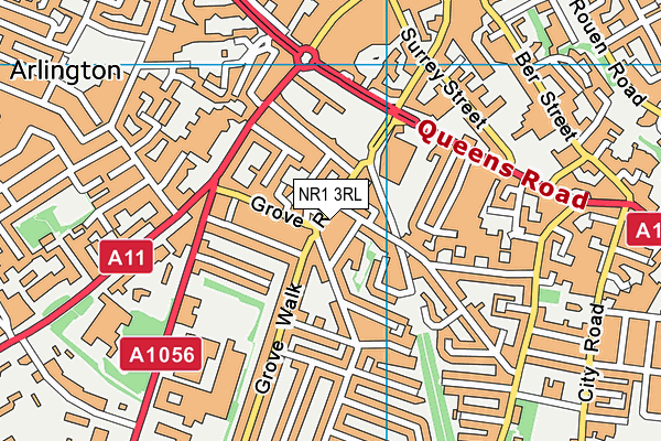 NR1 3RL map - OS VectorMap District (Ordnance Survey)