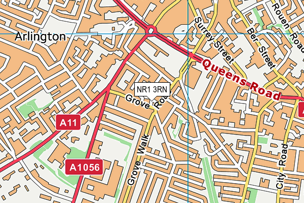 NR1 3RN map - OS VectorMap District (Ordnance Survey)