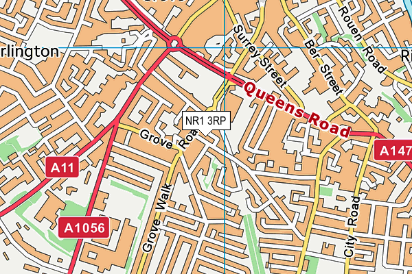 NR1 3RP map - OS VectorMap District (Ordnance Survey)