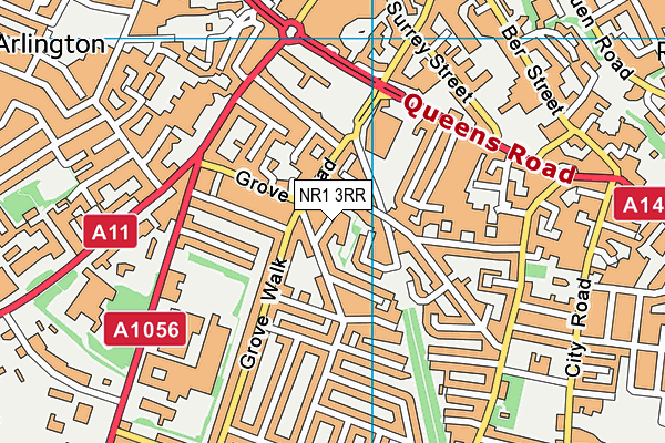 NR1 3RR map - OS VectorMap District (Ordnance Survey)