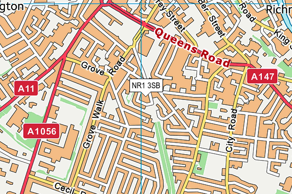 NR1 3SB map - OS VectorMap District (Ordnance Survey)