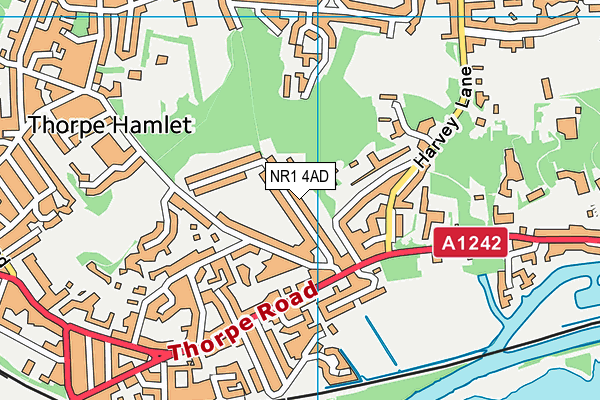 NR1 4AD map - OS VectorMap District (Ordnance Survey)