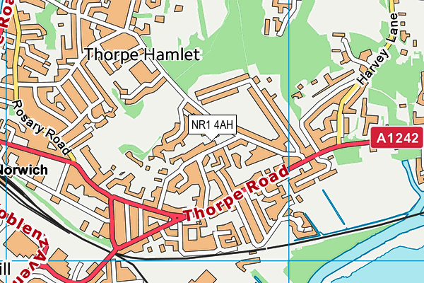 NR1 4AH map - OS VectorMap District (Ordnance Survey)