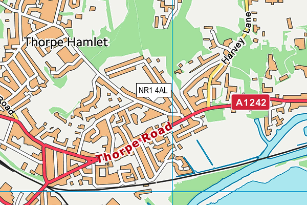 NR1 4AL map - OS VectorMap District (Ordnance Survey)