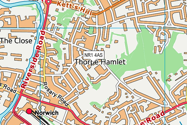 NR1 4AS map - OS VectorMap District (Ordnance Survey)