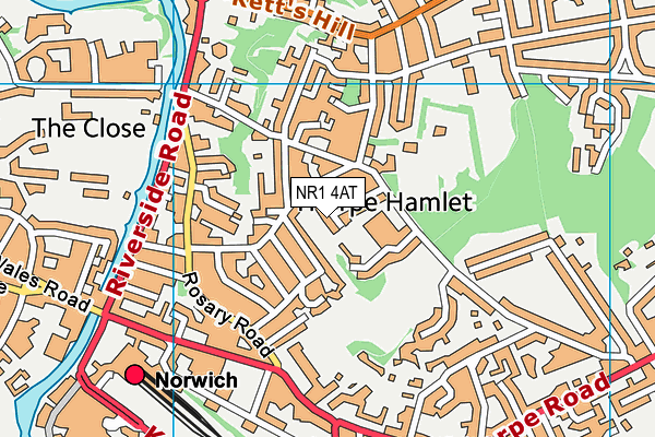 NR1 4AT map - OS VectorMap District (Ordnance Survey)