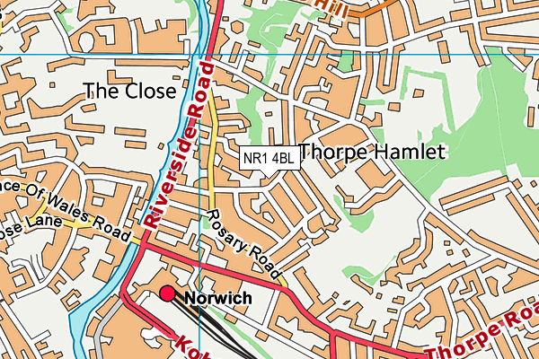 NR1 4BL map - OS VectorMap District (Ordnance Survey)