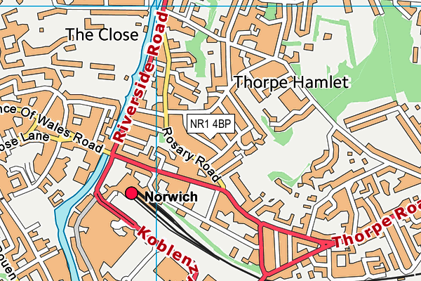 NR1 4BP map - OS VectorMap District (Ordnance Survey)