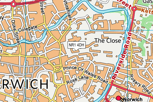 NR1 4DH map - OS VectorMap District (Ordnance Survey)