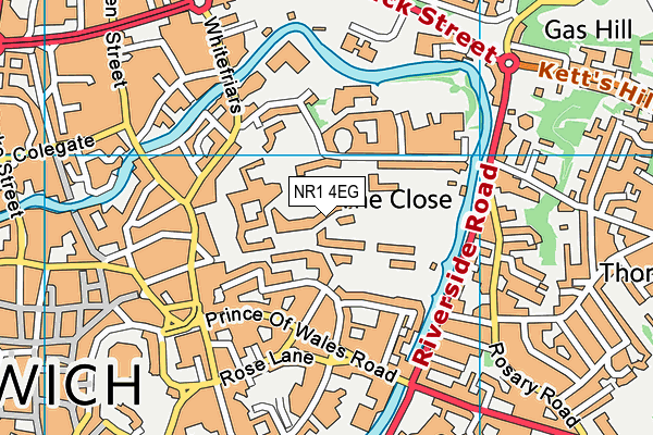 NR1 4EG map - OS VectorMap District (Ordnance Survey)