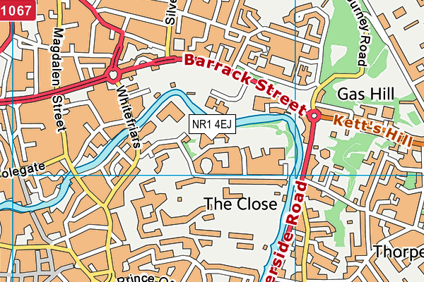 NR1 4EJ map - OS VectorMap District (Ordnance Survey)