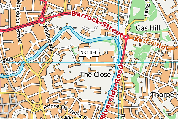 NR1 4EL map - OS VectorMap District (Ordnance Survey)