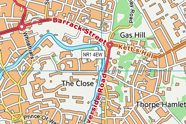 NR1 4EW map - OS VectorMap District (Ordnance Survey)