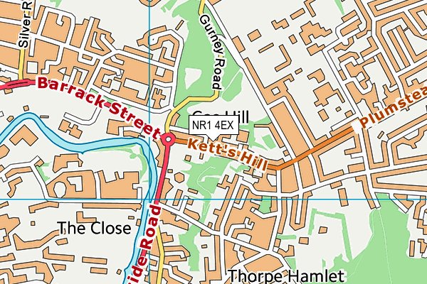 NR1 4EX map - OS VectorMap District (Ordnance Survey)