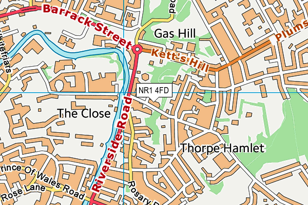 NR1 4FD map - OS VectorMap District (Ordnance Survey)