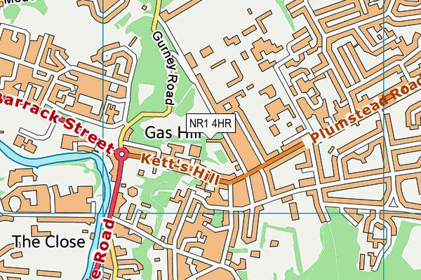 NR1 4HR map - OS VectorMap District (Ordnance Survey)