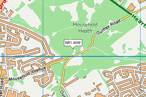 NR1 4HW map - OS VectorMap District (Ordnance Survey)
