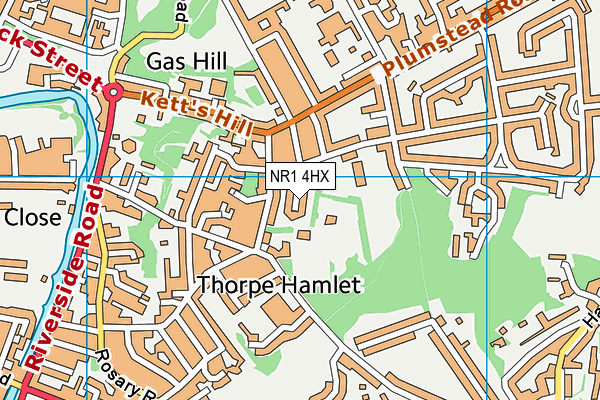 NR1 4HX map - OS VectorMap District (Ordnance Survey)
